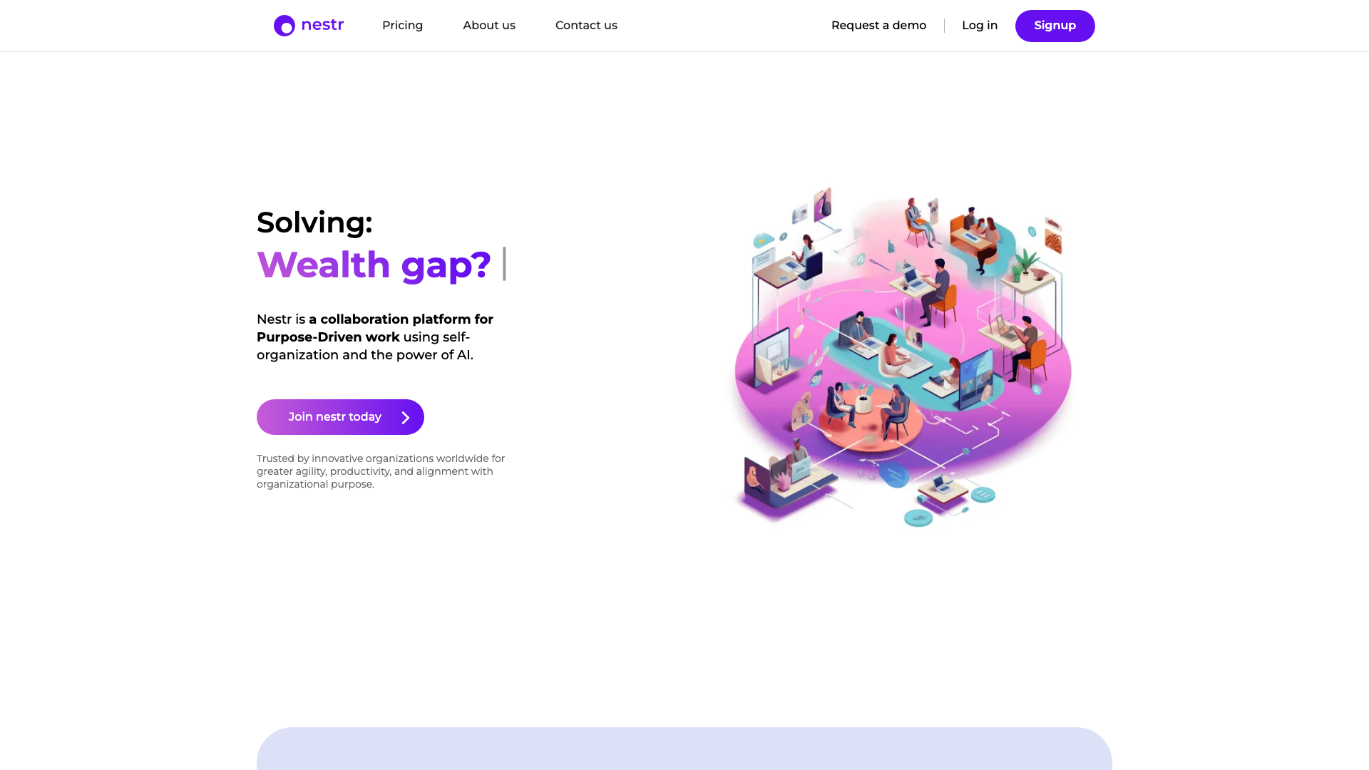Nestr homepage