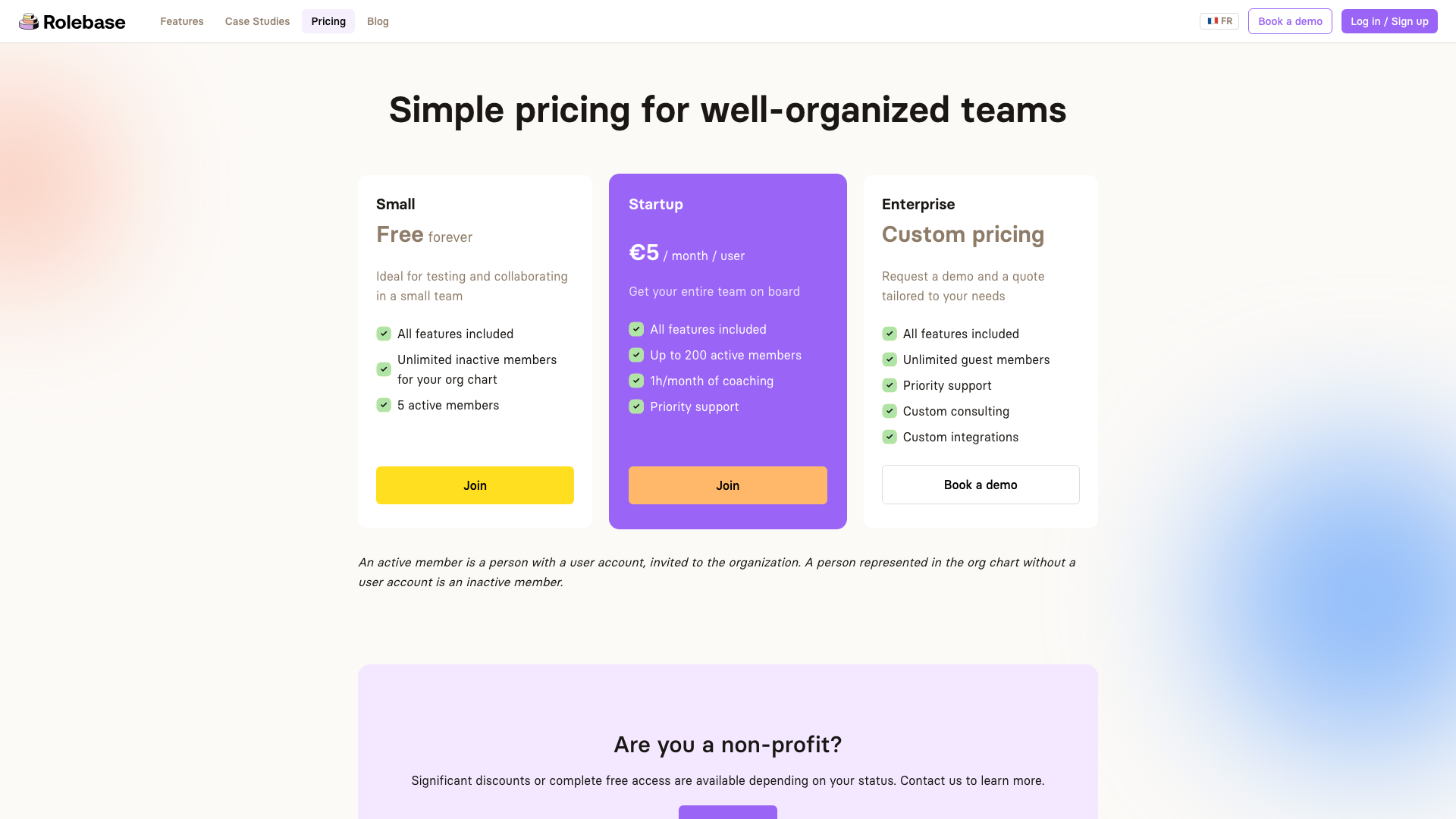 Rolebase pricing